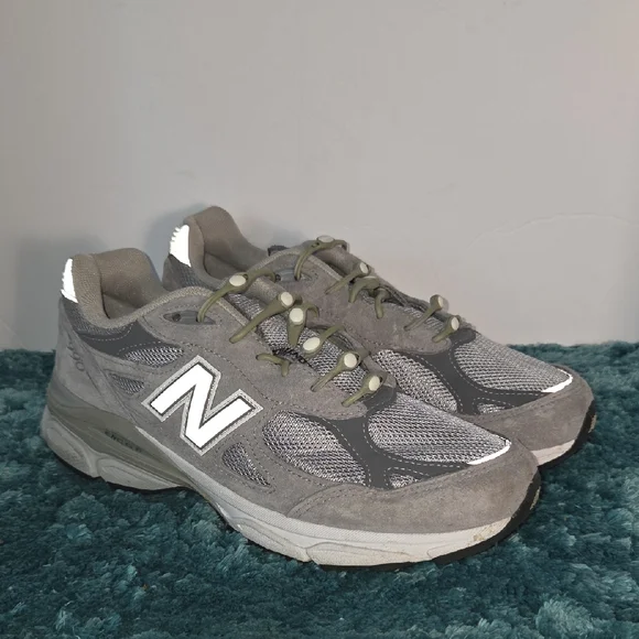 New Balance 990 Womens Gray and White Athletic Shoes Size 9.5 - Picture 4 of 11
